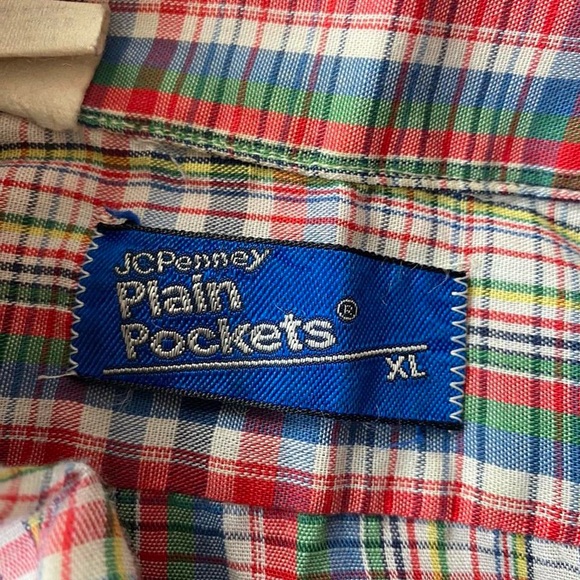 70s vintage plaid western button up - Picture 3 of 3